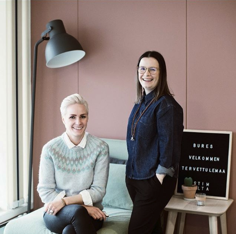 Damene bak designbyrået Arvu: Marie Louise Somby og Karine Pedersen.